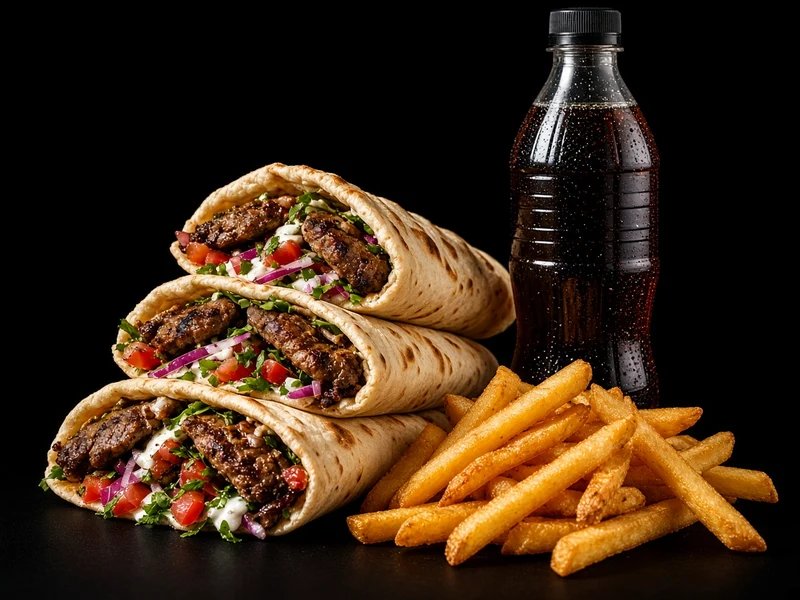 Oferta 3 Kebab + Patatas + Refresco 1L
