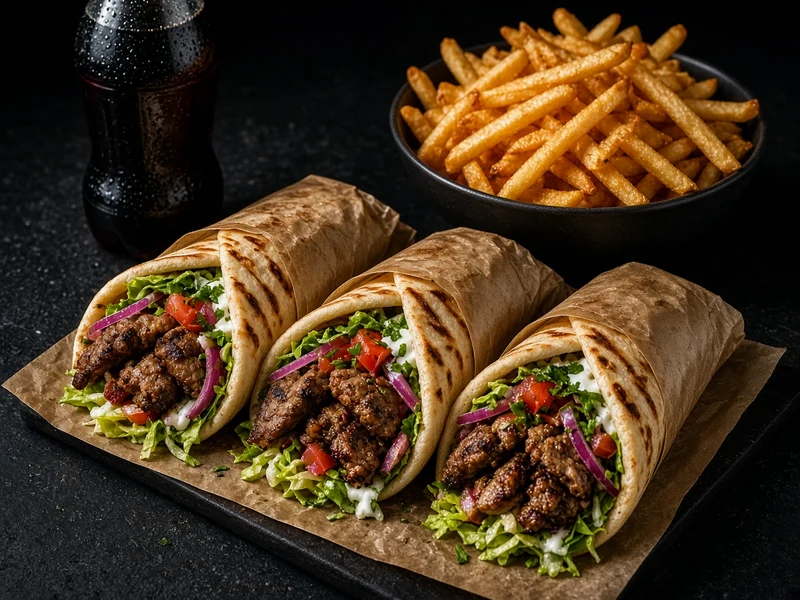 Oferta 4 Kebab + Patatas + Refresco 1L